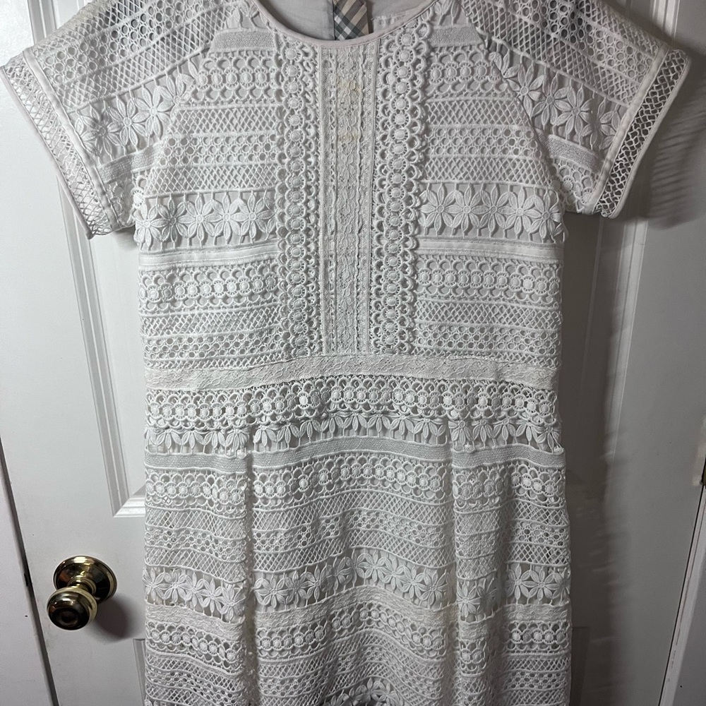 Girls Elegant White Lace Dress